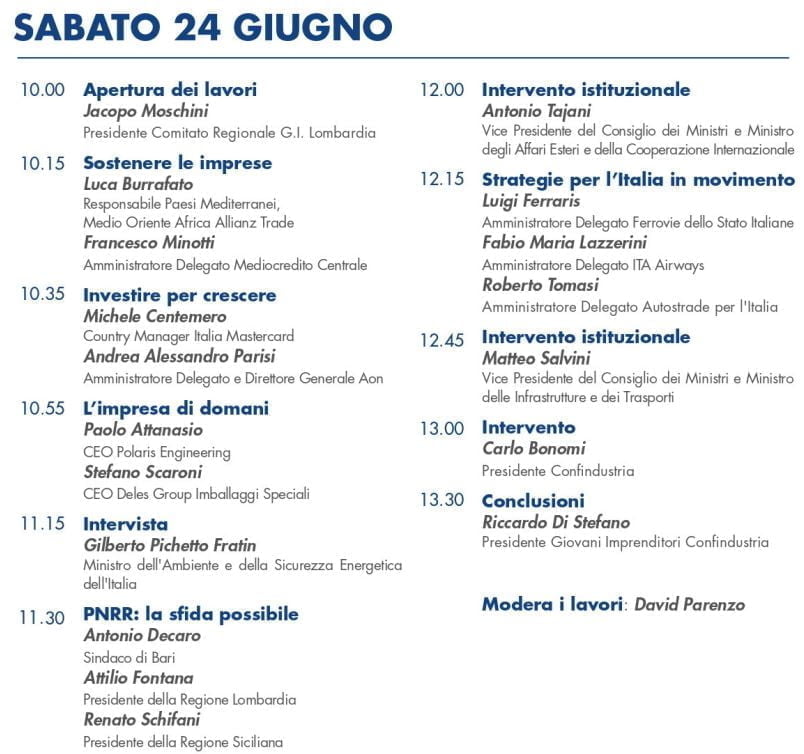 Italia Economy - 52° Convegno dei Giovani Imprenditori 