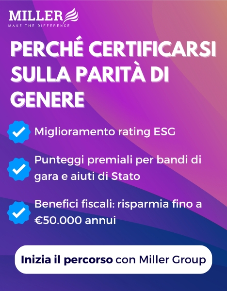 Inizia il percorso con Miller Group per la certificazione sulla parità di genere